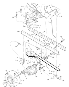 Motion Drive Diagram and Parts List for 405011X48A 2005 Briggs and Stratton Lawn Tractor
